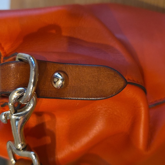 Dooney & Bourke DB Barlow Pink Florentine Leather Shoulderbag Crossbody Satchel - Picture 5 of 7